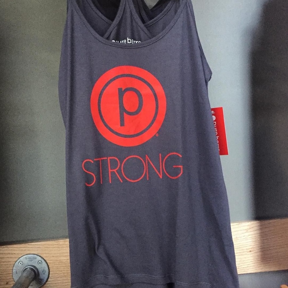 EUC Pure Barre Tank in black and Red - Sz Large